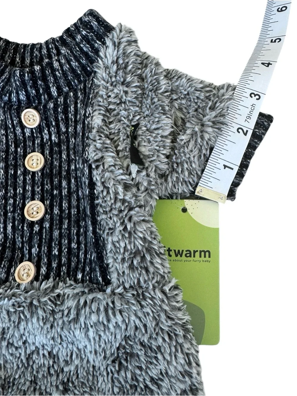 Dog Fuzzy Pajamas. “Fitwarm” Grey Pet Onesie for Thermal Warmth. NWT. Never Worn